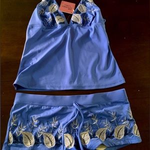 La Perla Embroidery Bathing Suit. Note top is size 8 bottom is 6.